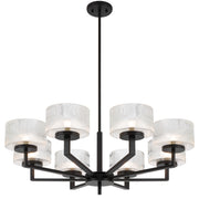 Moreno 8lt Pendant Black with Clear