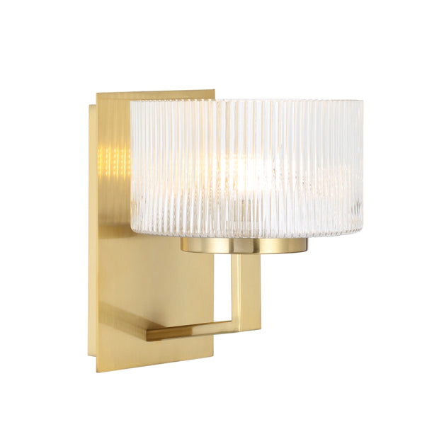 Moreno Wall Light Antique Gold with Clear