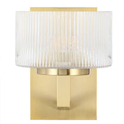 Moreno Wall Light Antique Gold with Clear