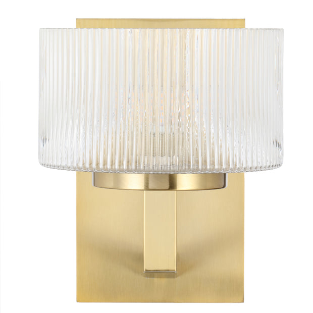 Moreno Wall Light Antique Gold with Clear