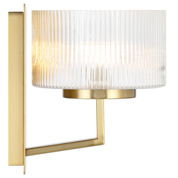 Moreno Wall Light Antique Gold with Clear