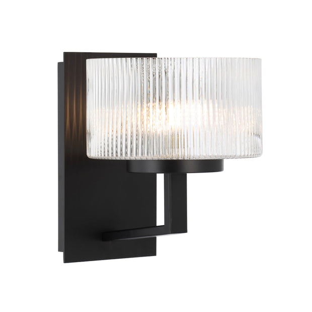 Moreno Wall Light Black with Clear