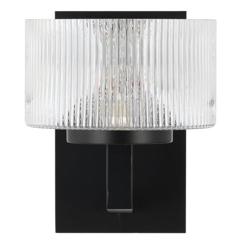 Moreno Wall Light Black with Clear