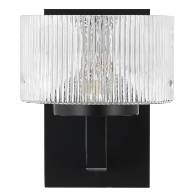 Moreno Wall Light Black with Clear