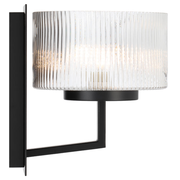 Moreno Wall Light Black with Clear