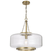 Mornet Gold / Textured Clear Glass Pendant E27
