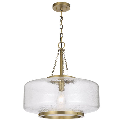 Mornet Gold / Textured Clear Glass Pendant E27