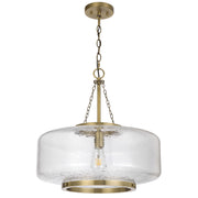 Mornet Gold / Textured Clear Glass Pendant E27