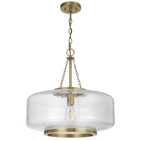 Mornet Gold / Textured Clear Glass Pendant E27