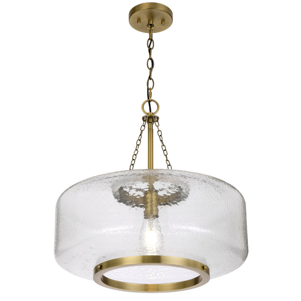 Mornet Gold / Textured Clear Glass Pendant E27