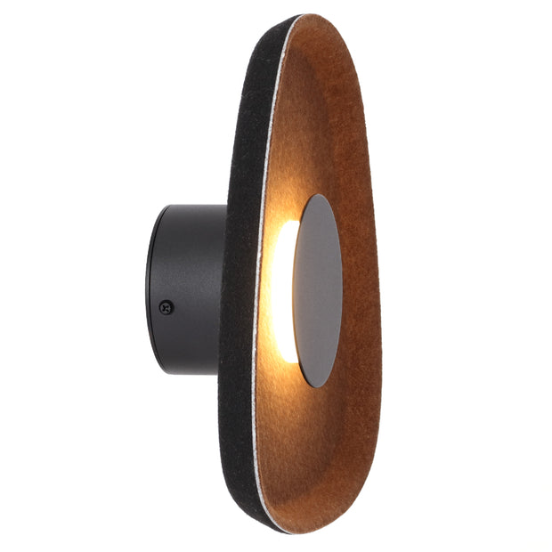 MORO 5W LED 3000K Black and Brown Felt Acoustic Wall Light