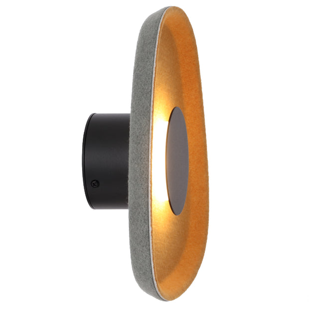 MORO 5W LED 3000K Black and Orange Felt Acoustic Wall Light