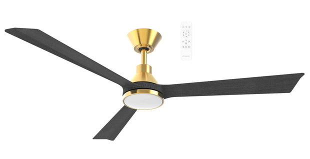 Riviera 52 3 Blade DC Smart Ceiling Fan with Dim 15w CCT LED Light Antique Bronze/Charcoal