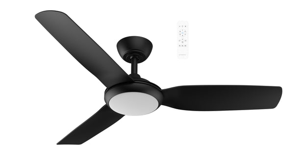 Viper DC 48 Smart 3 BLADE Ceiling Fan Black with Dimmable CCT LED Light