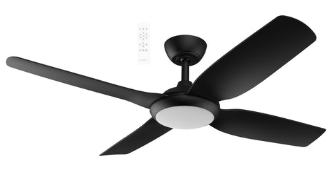 Viper DC 48 Smart 4 BLADE Ceiling Fan Black with Dimmable CCT LED Light