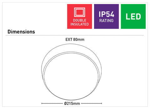 Fletcher 10w LED Bunker Light Round - 2 Frames