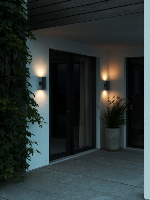 Kyklop Ripple Wall light Black Up/Down IP54