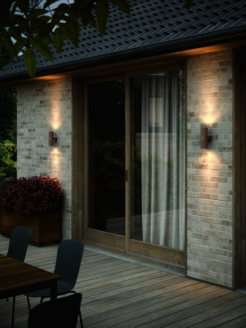 Kyklop Ripple Wall light Rusty Up/Down IP54
