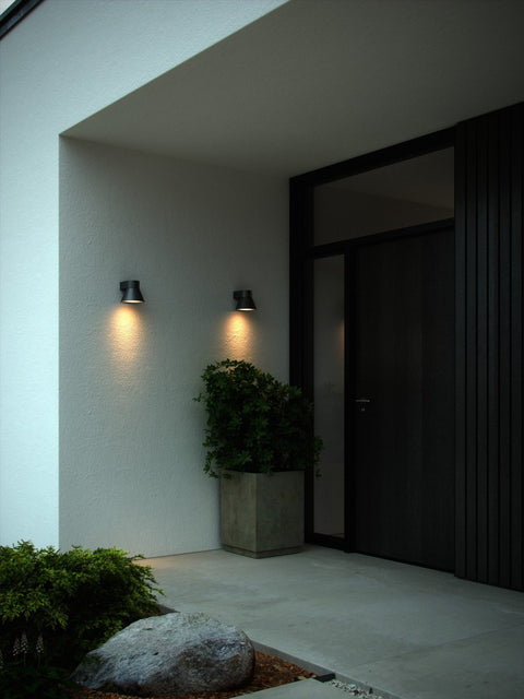 Kyklop Cone Down Wall light Black IP54
