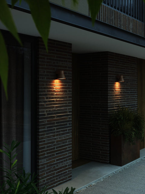 Kyklop Cone Down Wall light Rusty IP54