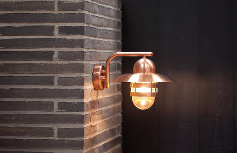 Nibe IP54 Wall Light Copper