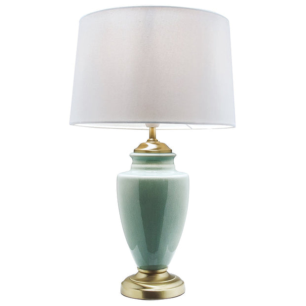 Marie Green and Brushed Brass Lamp