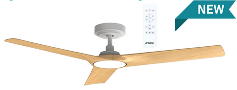 Cordoba DC 52 SMART Ceiling Fan Matt White and Oak with LED Light