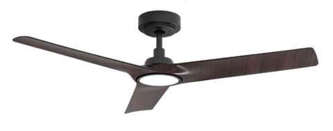 Cordoba DC 52 SMART Ceiling Fan Matt Black and Walnut with LED Light