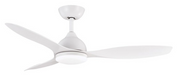 Elite 52 3 Blade DC Smart Ceiling Fan White with Dimmable CCT LED Light