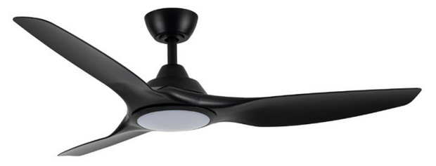 Impact DC 52 Smart Ceiling Fan Black with Dimmable CCT LED Light