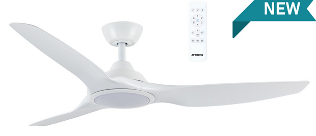 Impact DC 52 Smart Ceiling Fan White with Dimmable CCT LED Light