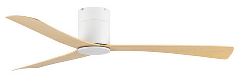 Metro 52 DC Smart Hugger Ceiling Fan Matt White and Oak