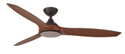 Newport DC 56 3 ABS SMART Ceiling Fan Bronze and Walnut with Dimmable CCT LED Light