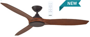 Newport DC 56 3 ABS SMART Ceiling Fan Bronze and Walnut