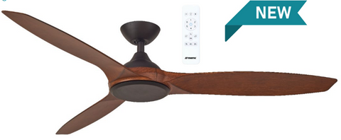 Newport DC 56 3 ABS SMART Ceiling Fan Bronze and Walnut