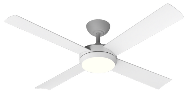 Quantum DC 52 Ceiling Fan Matt White with 24W Dimmable CCT LED Light