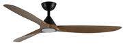 Seaforth DC 56 Smart Ceiling Fan Matt Black and Teak with Dimmable CCT LED Light