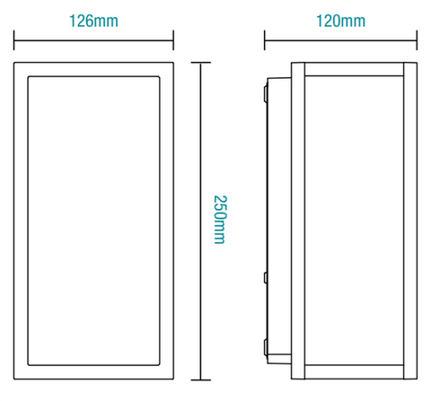 Mirage 12W LED Tricolour Wall Exterior Matt White