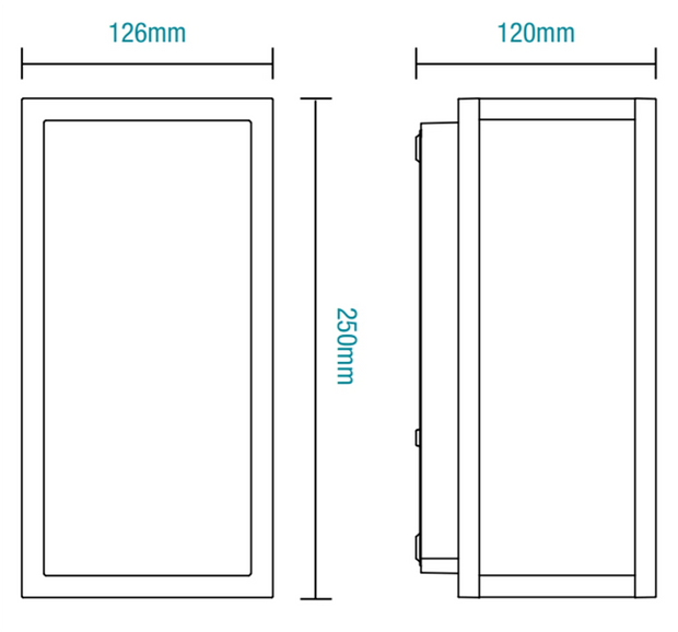 Mirage 12W LED Tricolour Wall Exterior Matt White