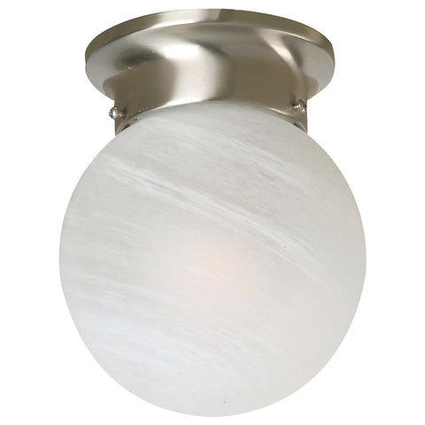 Murano 15cm DIY Satin Nickle with Alabaster Glass