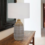 Nastro Table Lamp Brown and White
