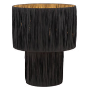 Nativa Large Table Lamp Black Raffia