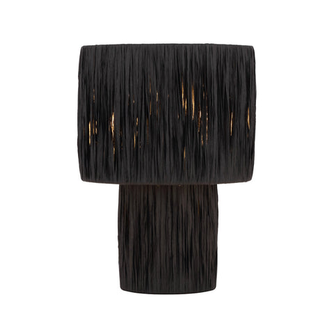 Nativa Small Table Lamp Black Raffia