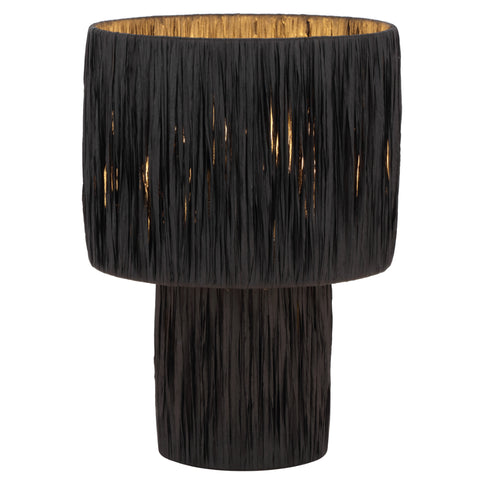 Nativa Small Table Lamp Black Raffia