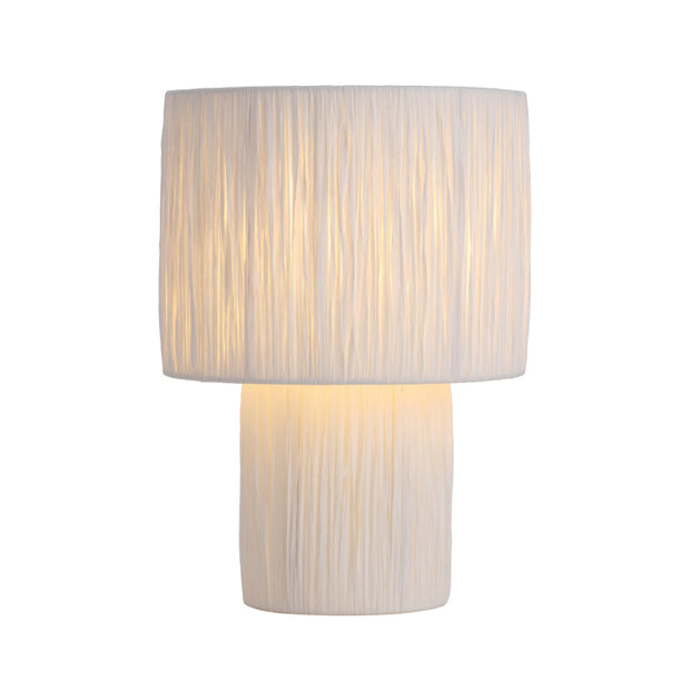 Nativa Small Table Lamp White Raffia