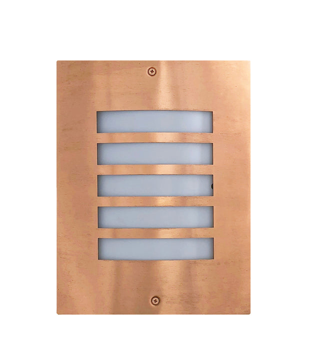 Ned E27 IP54 Grilled Wall Light Copper
