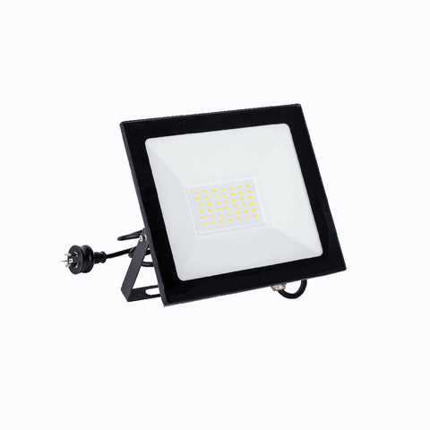 50w LED 4000K IP65 Flood Light with Flex and Plug