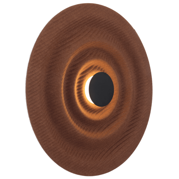NIRO 5W LED 3000K 60cm Black and Brown Felt Ripple Acoustic Wall Light