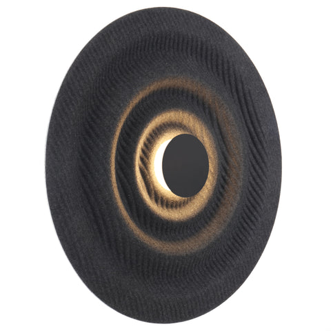 NIRO 5W LED 3000K 60cm Black and Grey Felt Ripple Acoustic Wall Light