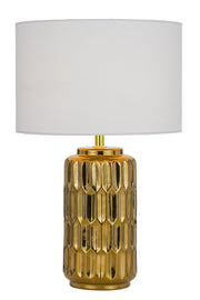 Nisha Table Lamp Gold and White